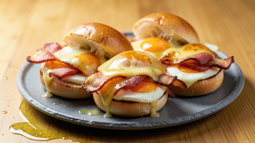 Bacon Egg and Cheese Sliders Recipe: Crispy Edges, Runny Yolk Magic