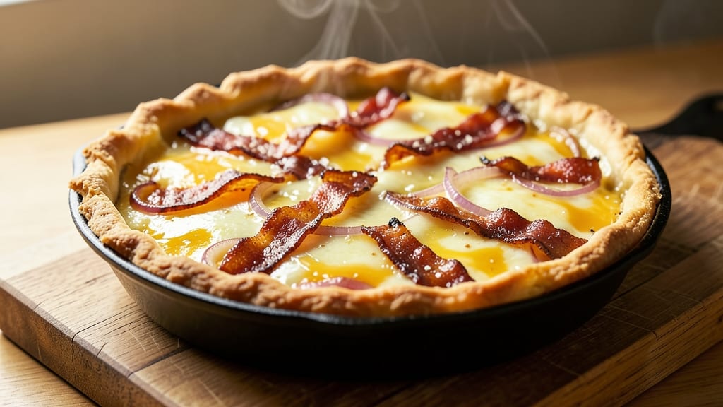 Bacon Cheese and Onion Quiche Recipe: Crispy Crust, Smoky Bacon Bites
