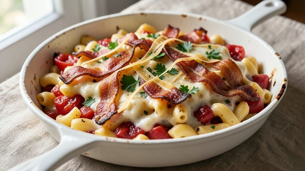 Bacon and Tomato Mac and Cheese Recipe: Smoky Crispy Top With Sweet-Tart Sauce