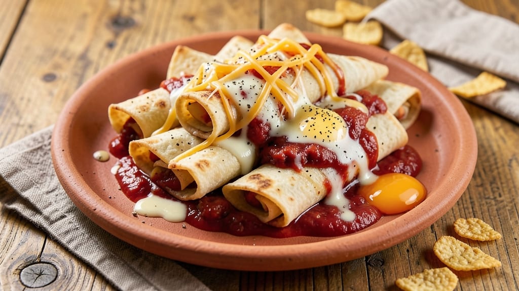 Amy's Cheese Enchiladas Recipe: Crispy Tortilla Crowns With Sharp Cheddar Rivers