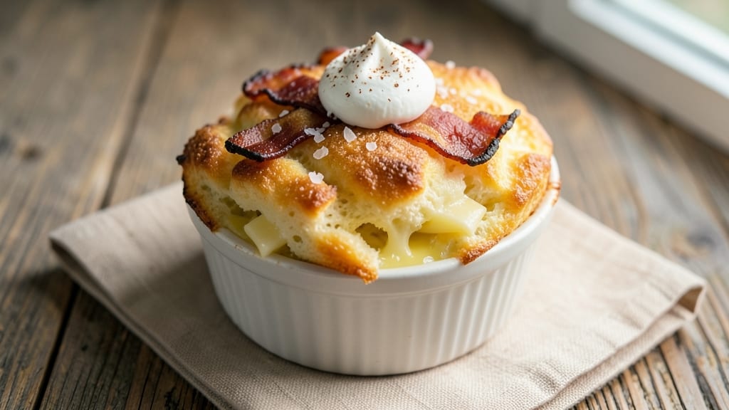 Bacon and Cheese Soufflé Recipe: Crispy Top, Pillowy Rise, Breakfast Drama