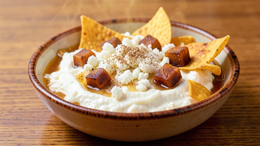 Authentic Mexican White Cheese Dip Recipe: Crispy Tortilla Crown With Tangy Queso Blanco