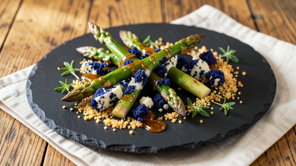 Asparagus and Blue Cheese Recipe: Crispy-Topped Bites with Tangy Cheese Rivers