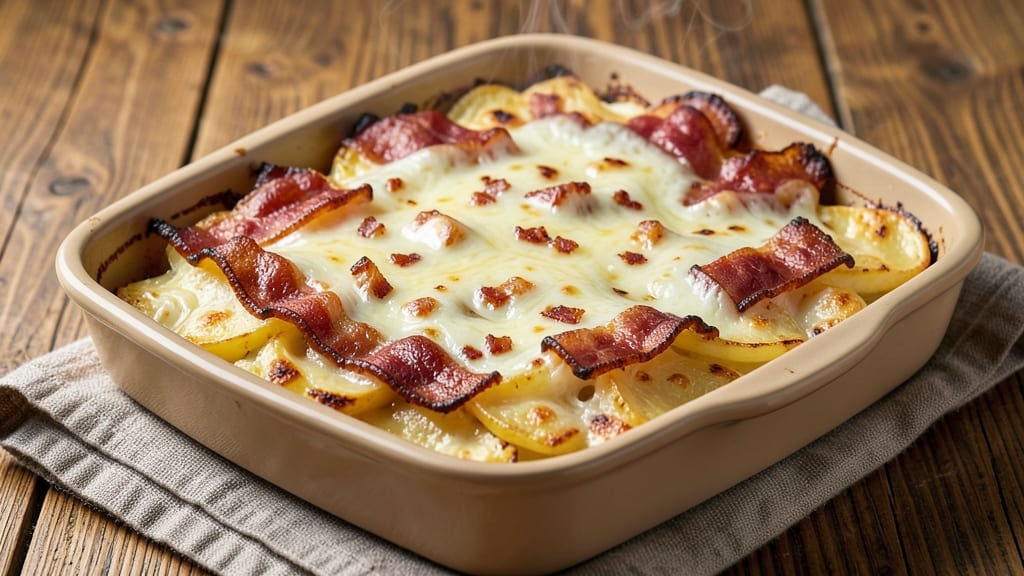 Bacon Cheese Scalloped Potatoes Recipe: Crispy Layers and Smoky Cheese Pulls