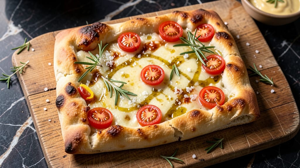 Asiago Cheese Focaccia Bread Recipe: Golden Crust With Pull-Apart Cheese Rivers