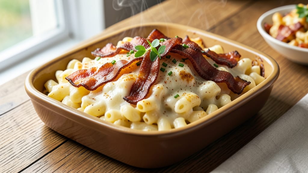 Bacon Ranch Macaroni and Cheese Recipe: Crispy Bacon Bites and Tangy Creamy Layers