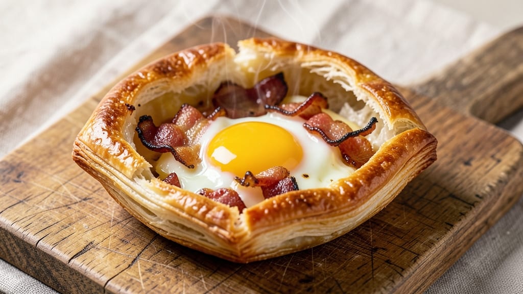 Bacon, Egg, and Cheese Hot Pocket Recipe: Flaky Pastry with Runny Yolk Magic