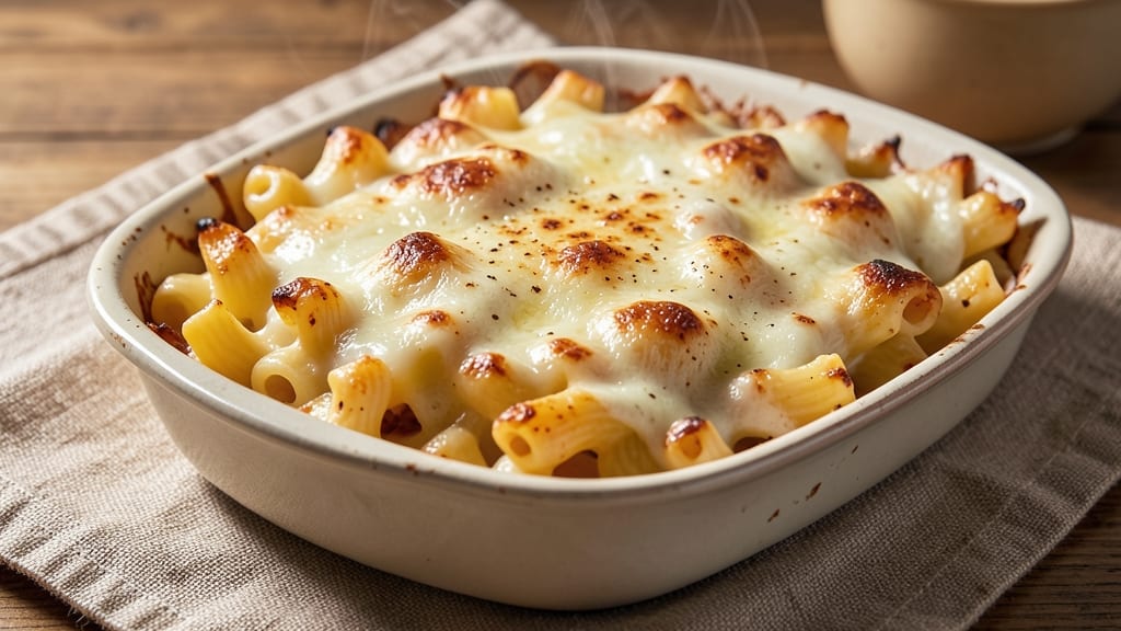 Baked Mac and Cheese Recipe Mueller's Box: Crispy Top, Gooey Elbows, One-Pan Magic
