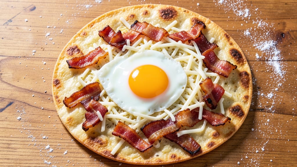 Bacon Egg and Cheese Quesadilla Recipe: Crispy Tortilla Crunch With Runny Yolks