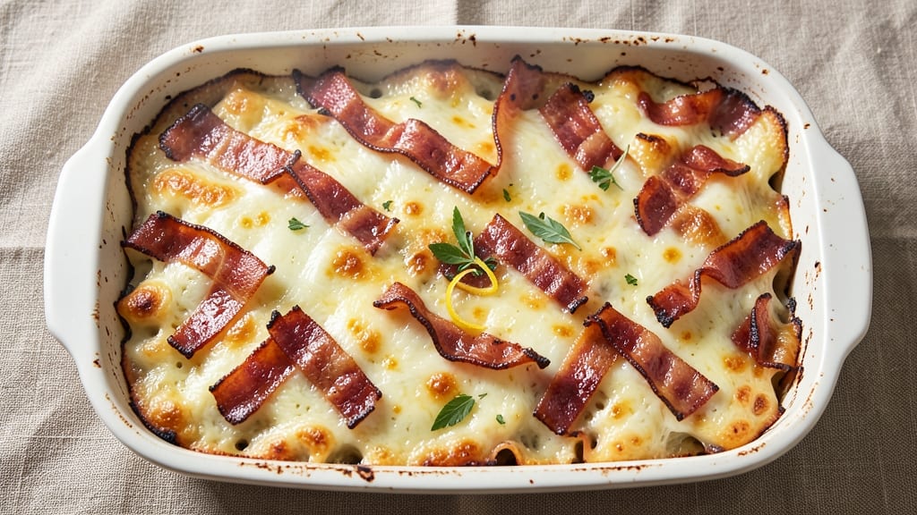 Bacon Cheese Casserole Recipe: Smoky Crisp Edges and Pull-Apart Cheese Rivers