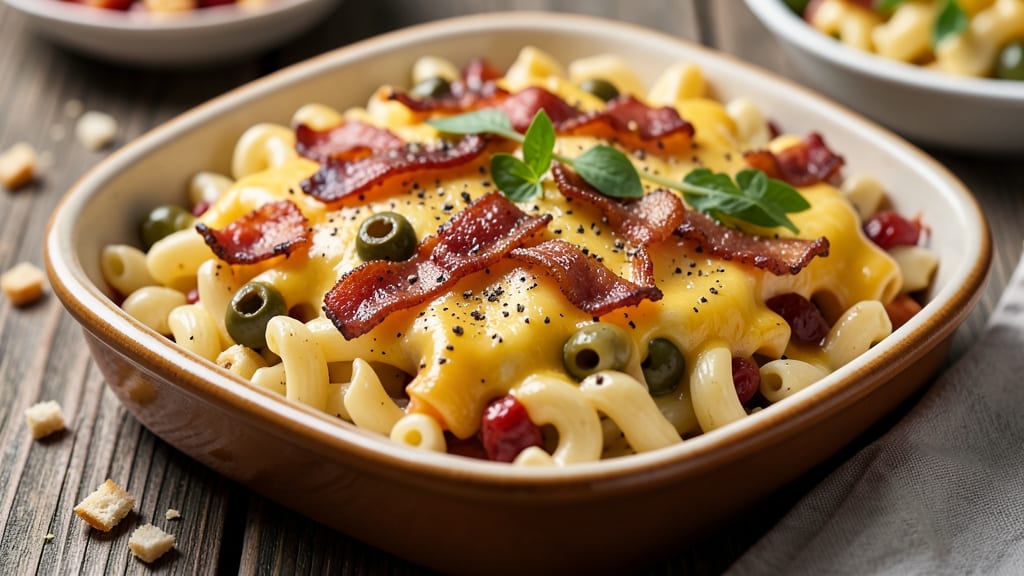 Bacon Pimento Mac and Cheese Recipe: Smoky-Spiced Crunch With Crispy Top