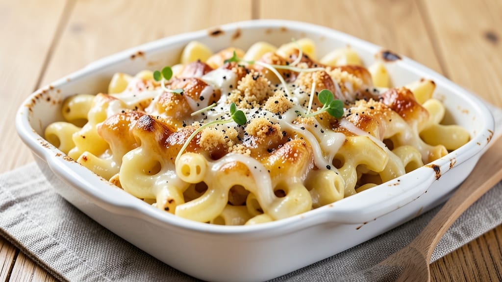 Asiago Mac And Cheese Panera Recipe: Crispy Breadcrumbs Over Gooey, Stretchy Cheese Pulls
