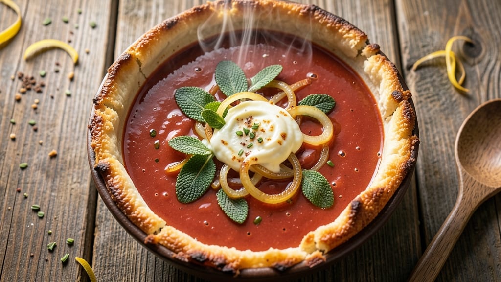 Baker's Crust Tomato Cheese Soup Recipe: Crispy Top, Gooey Cheese Swirls