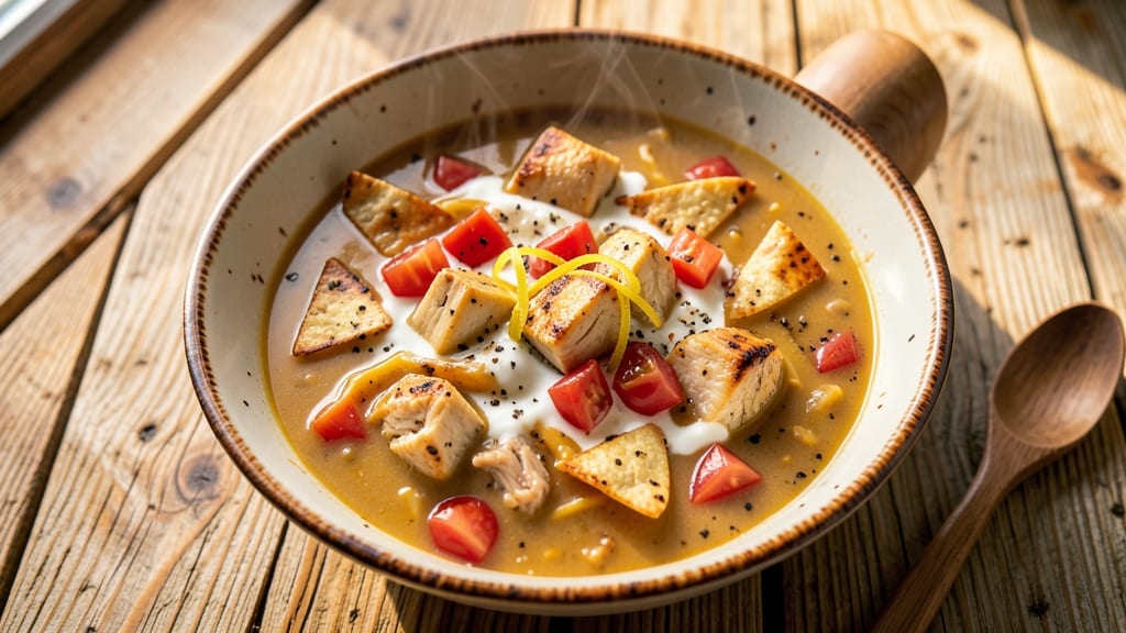 Applebee's Cheese Chicken Tortilla Soup Recipe: Crispy Tortilla Crown With Smoky Chicken Layers