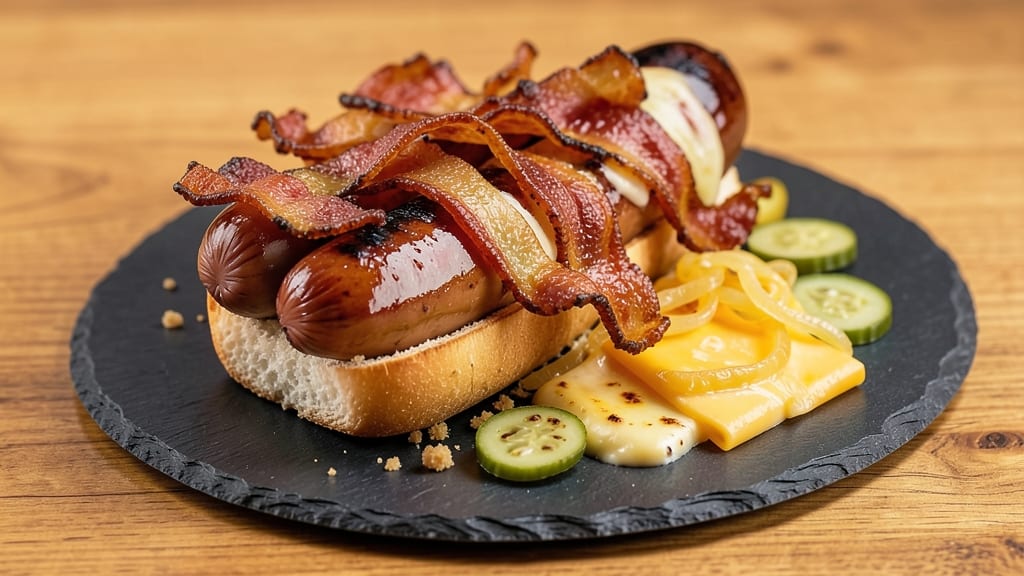 Bacon Cheese Hot Dogs Recipe: Crispy Bites With Smoky Cheese Rivers