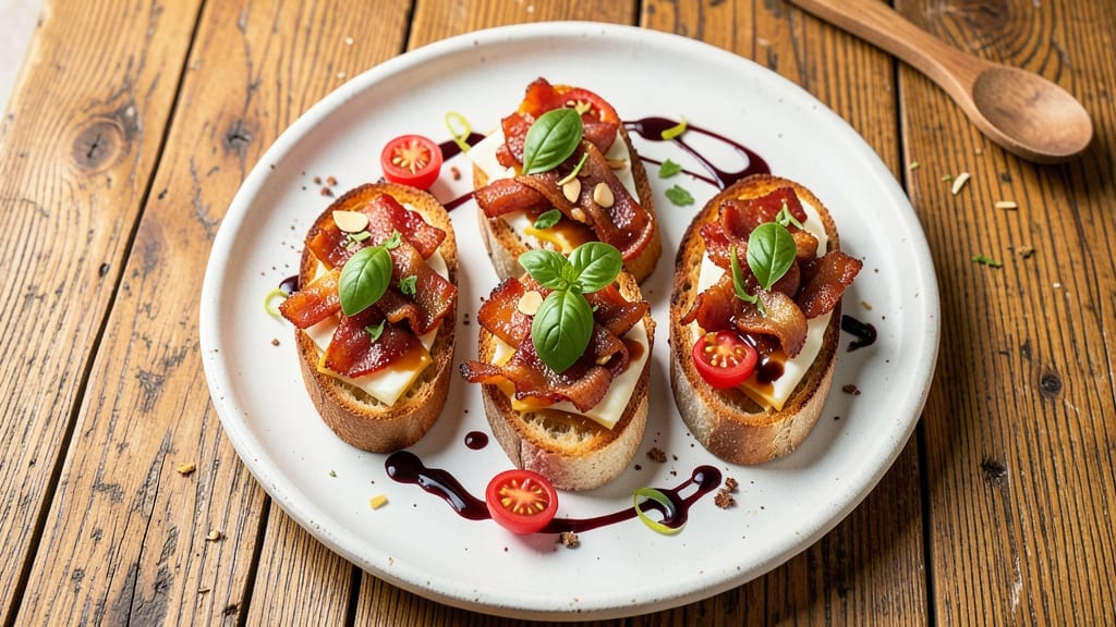 Almond Bacon Cheese Crostini Recipe: Crunchy Top With Nutty-Smoky Flavor Twist