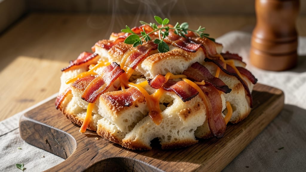Bacon and Cheese Monkey Bread Recipe: Pull-Apart Crunch With Smoky Sweet Cheese Bites