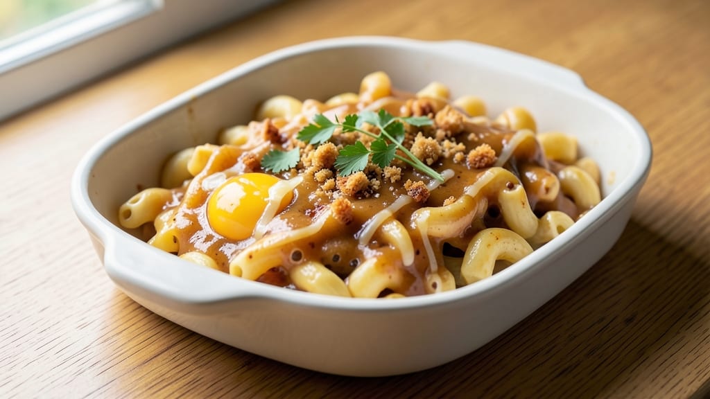 Baked Mac and Cheese Filipino Recipe: Crispy Garlic Bread Crust With Silky Egg Yolk Creaminess