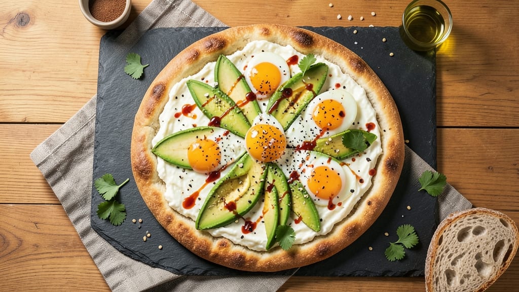 Avocado Cottage Cheese Egg Flatbread Recipe: Crispy Edges, Creamy Avocado Swirls