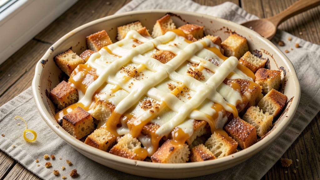 Basic Cheese Strata Recipe: Fluffy Egg-Curdled Cheese Clouds With Crispy Top