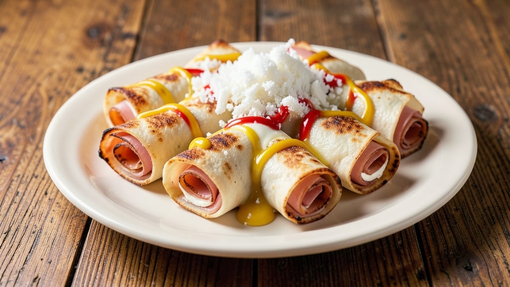 Baked Ham and Cheese Roll-Ups Recipe: Crispy Tortilla Wraps With Melty Centers