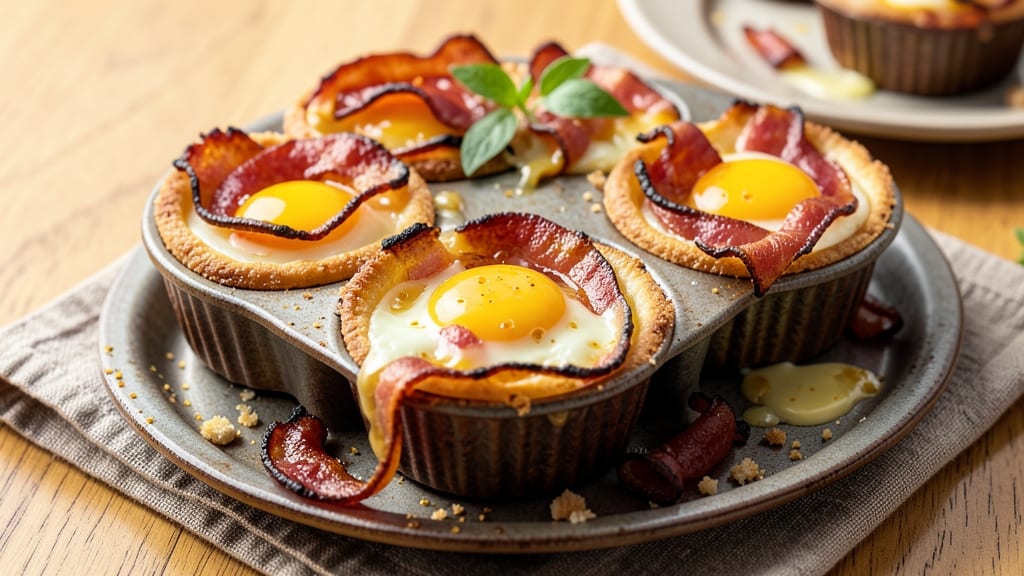 Bacon Egg and Cheese Cups Recipe: Crispy Edges, Runny Yolk Magic