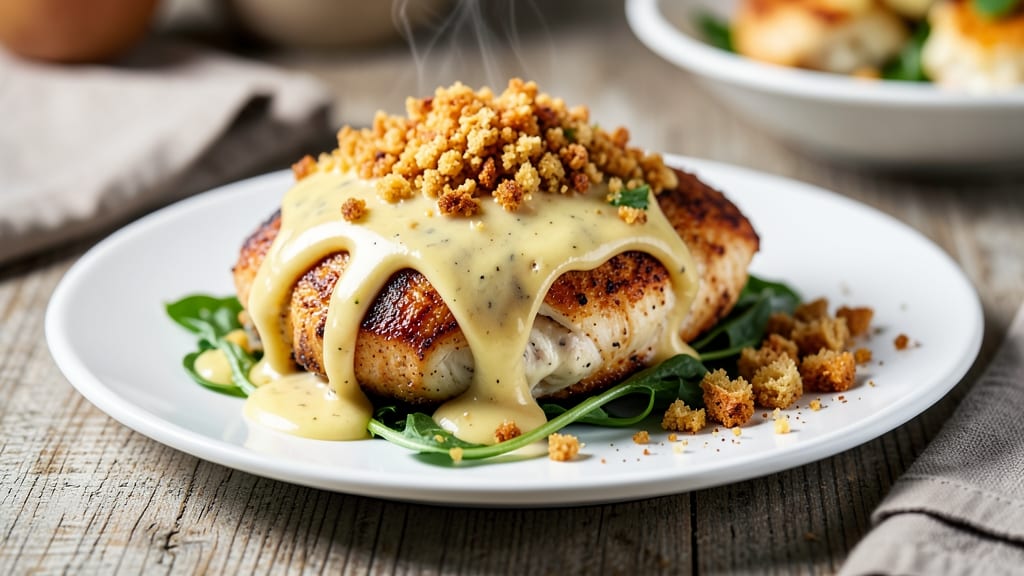 Baked Chicken Mayo Cheese Recipe: Triple-Layered Crunch With Warm Cheddar Rivers