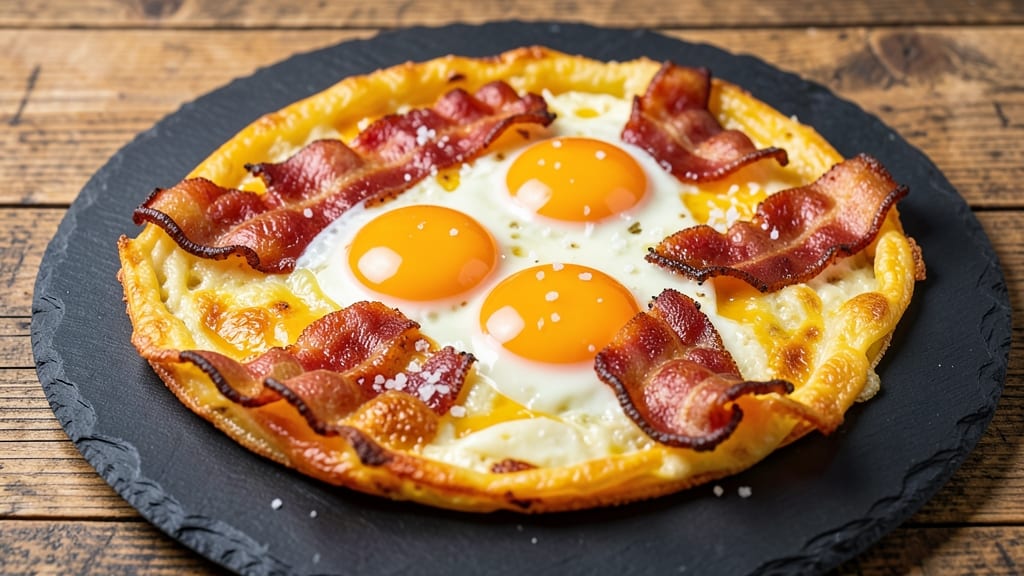 Bacon Egg Cheese Omelet Recipe: Crispy Edges and Runny Yolk Surprise