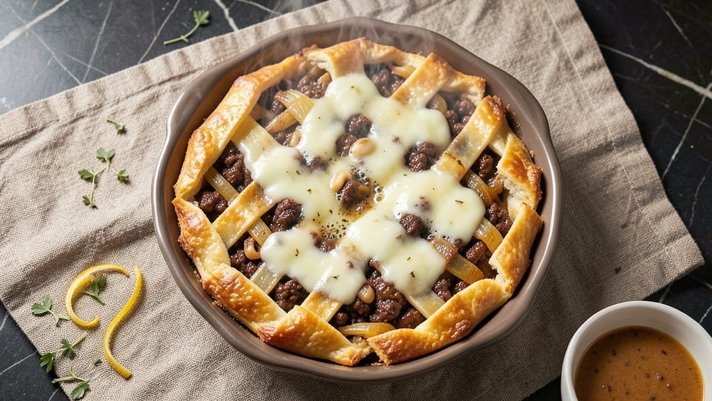 Beef and Cheese Pie Recipe: Flaky Crust Hugs Savory Meat and Melted Cheese