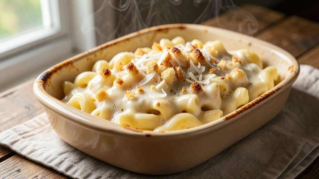 American Style Mac and Cheese Recipe: Crispy Breadcrumb Crown Over Silky Cheese Pulls