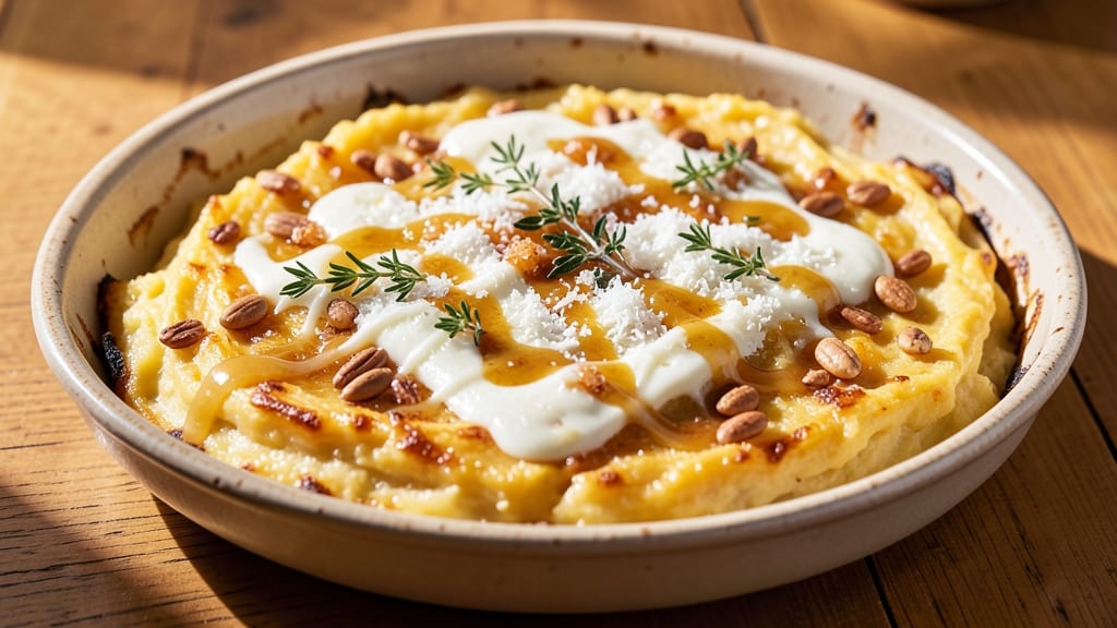 Baked Cheese Polenta Recipe: Golden Crust Meets Silky Cheese Rivers