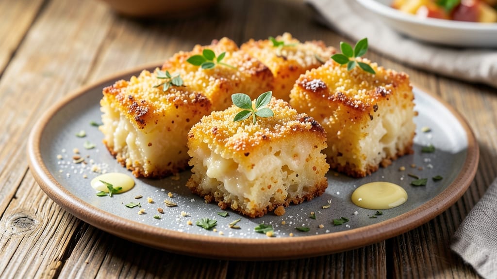 Baked Cheddar Cheese Bites Recipe: Sharp Cheddar and Buttery Breadcrumb Crunch