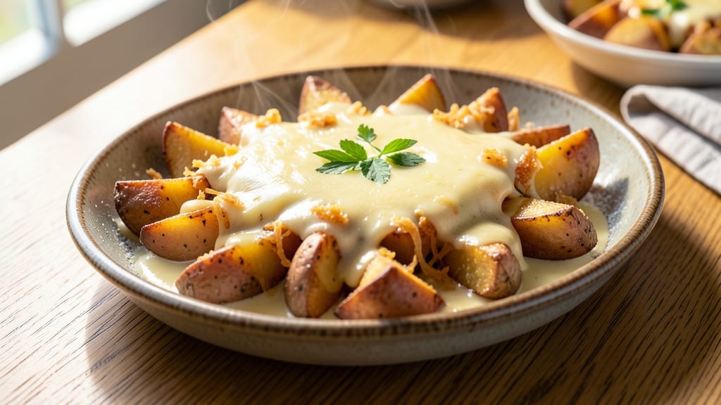 American Cheese Potato Recipe: One-Pan Bake With Crunchy Top and Melty Layers