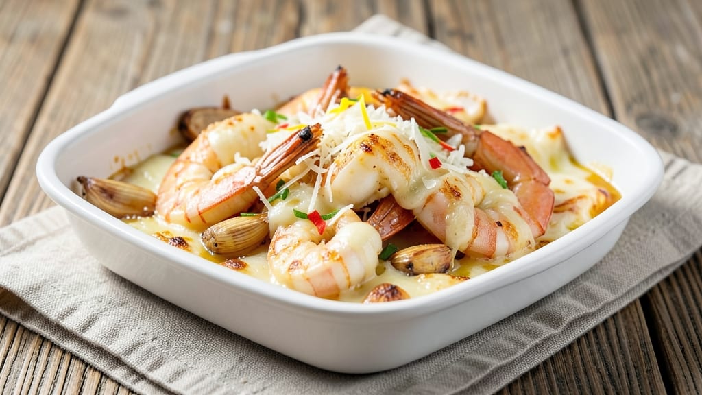 Baked Cheese Prawns Recipe: Garlic-Butter Crust With Zesty Lemon Zing