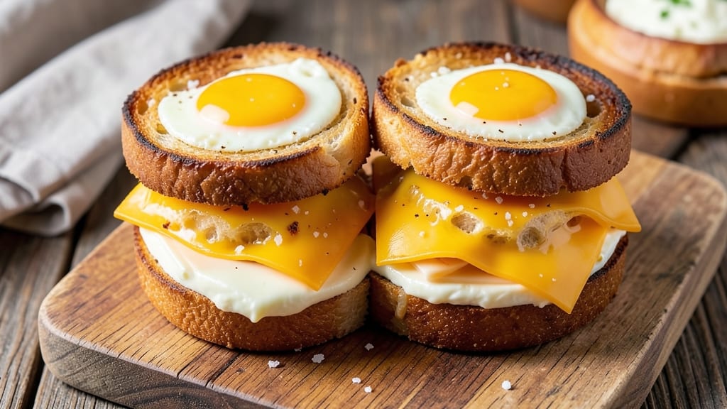 Bagel Egg and Cheese Sandwich Recipe: Crispy Toasted Edges and Melty Centers