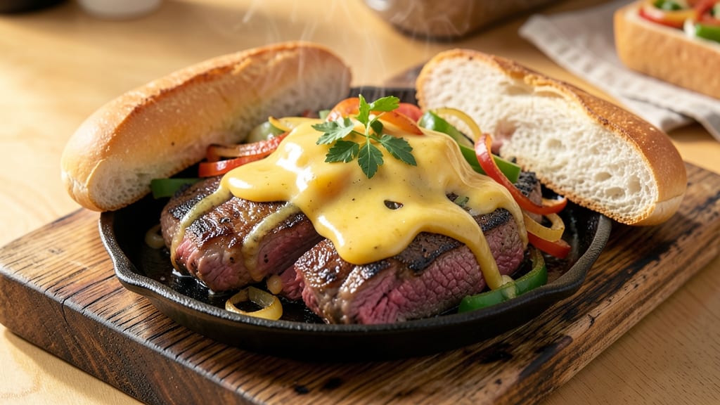 Authentic Philly Cheesesteak Recipe Cheese Whiz: Charred Ribeye and Whiz-Melted Magic