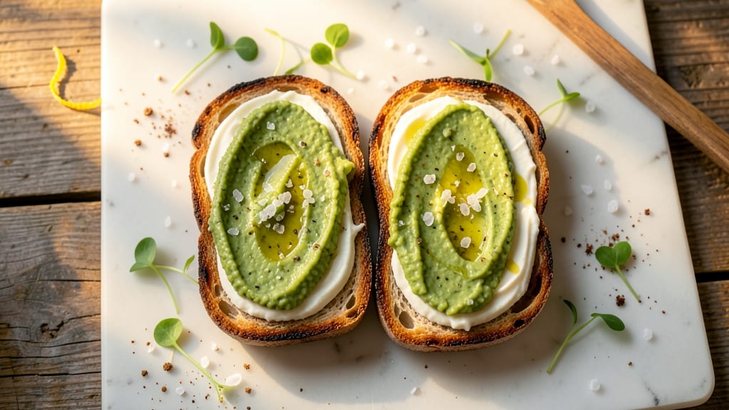 Avocado Cream Cheese Toast Recipe: Bright Green and Creamy Breakfast Bliss