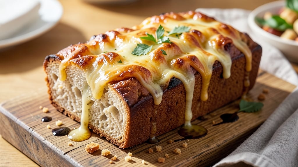 Baked Bread With Cheese Recipe: Crispy Crust and Stretchy Cheese Pulls