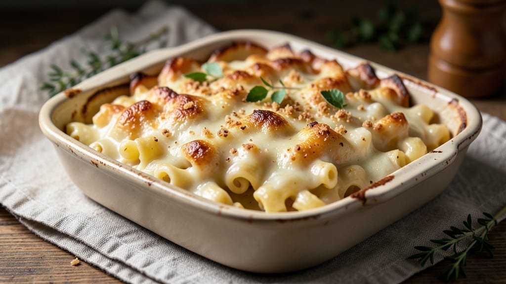 Baked Panera Mac and Cheese Recipe: Crispy Breadcrumb Crown With Stretchy Cheese Rivers