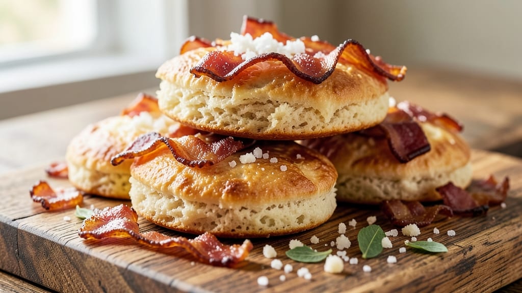 Bacon and Cheese Biscuit Recipe: Crispy Layers With Smoky Pull-Apart Cheese