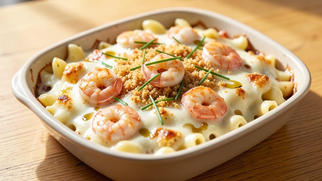 Baked Seafood Mac and Cheese Recipe: Crispy Top Meets Briny Ocean Flavor