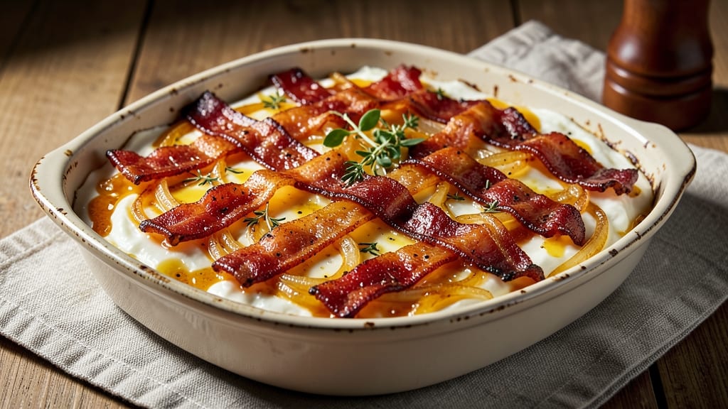 Baked Bacon Cheese Onion Dip Recipe: Crispy-Topped Crunch With Smoky Depth