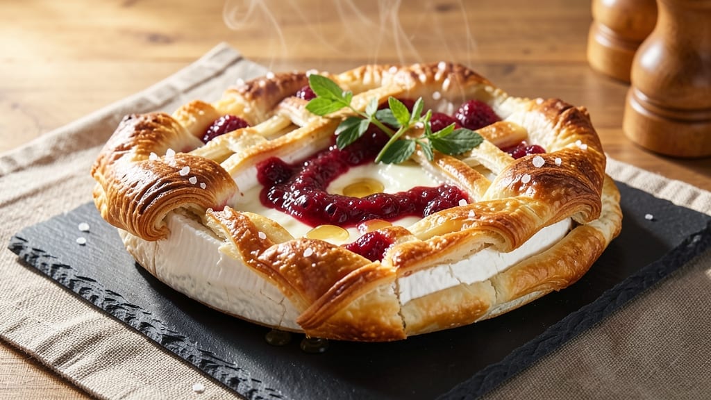 Baked Brie Cheese with Jam Recipe: Warm, Gooey Pull-Apart Elegance