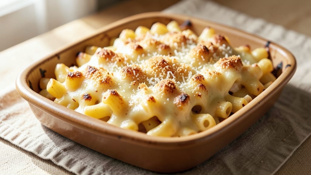 Baked Mac and Cheese Recipe for 4 People: Triple-Cheese Crunch With Toasted Breadcrumbs