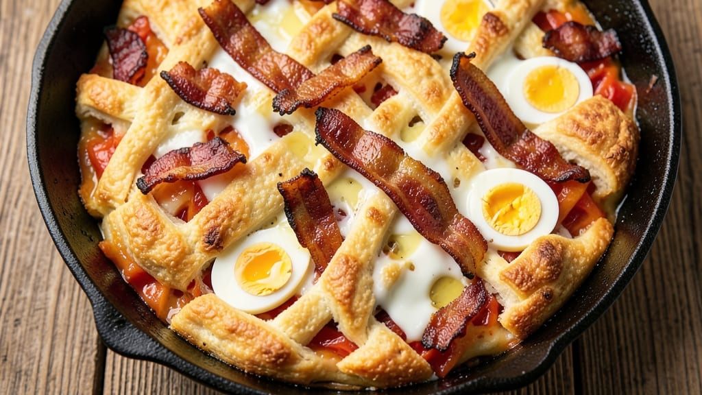 Bacon Egg and Cheese Biscuit Casserole Recipe: Crispy Top, Gooey Pull-Apart Layers