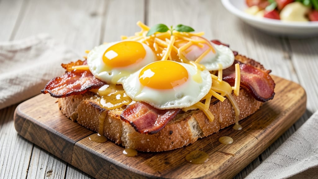 Bacon Egg Cheese Ciabatta Recipe: Crispy Bread Bites with Runny Yolk Magic
